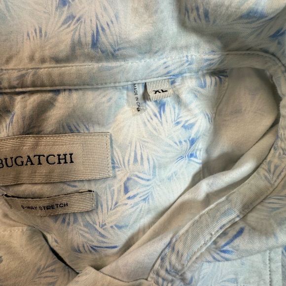 Bugatchi Men's OOOHCotton Leaf Print Polo Shirt - Picture 10 of 10